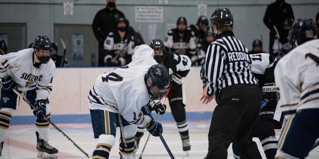 Men&rsquo;s Hockey Pulls Curtain on 2021-22 Campaign Friday against New England College