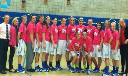 Women's Basketball Don Pink and Roll On Senior Night